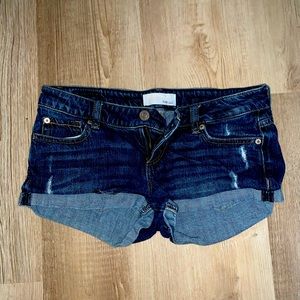 blue jean shorts